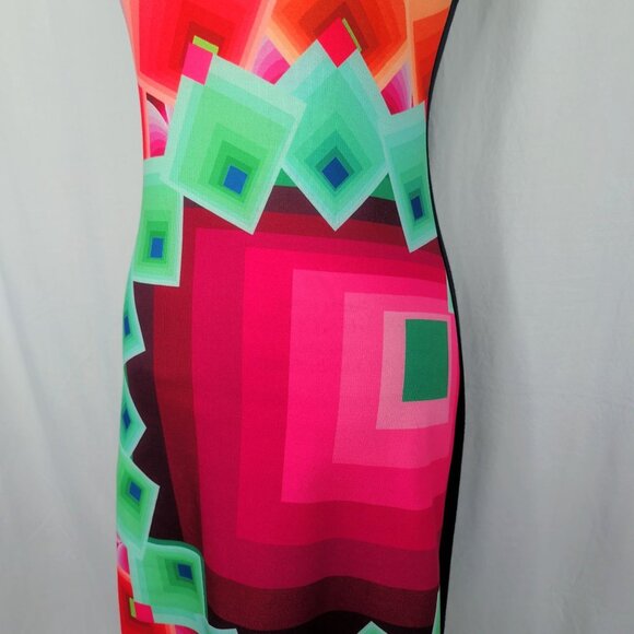 Desigual Print Dress Medium Knee Length Black - Picture 4 of 11